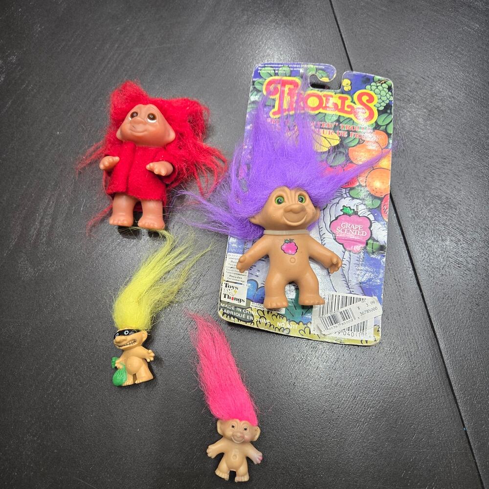 Vintage Troll Doll Lot Of 4